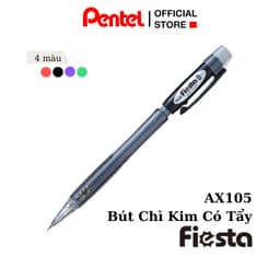 Thumbnail Bút Chì Kim Ngòi 0.5mm Pentel Fiesta AX105 Nét Êm Ít Gãy Thiết Kế Thân Trong Trang Bị Đầu Tẩy 2