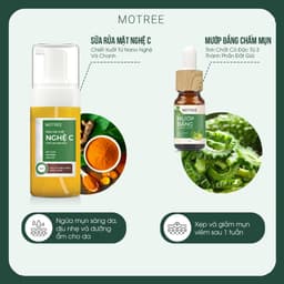 Thumbnail Bộ đôi tiêu mụn 4H chiết xuất từ mướp đắng - nghệ tự nhiên Motree da sạch mụn trắng tư nhiên 2