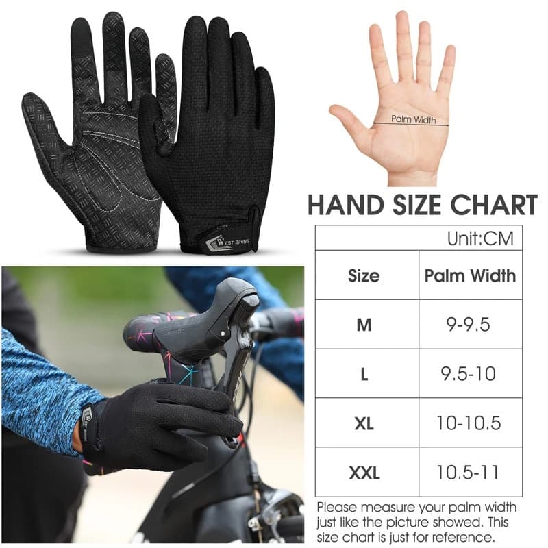 Ảnh Găng tay WEST BIKING chống nắng thoáng khí cho hoạt động ngoài trời/đi xe máy 3