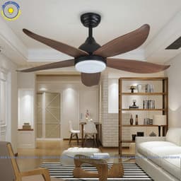 Thumbnail Quạt trần đèn  SuperVilighting, MS: S117, Động cợ DC 50W inveter tiết kiệm điện, Động cơ đồng 100%, Bảo hành 48 tháng 2