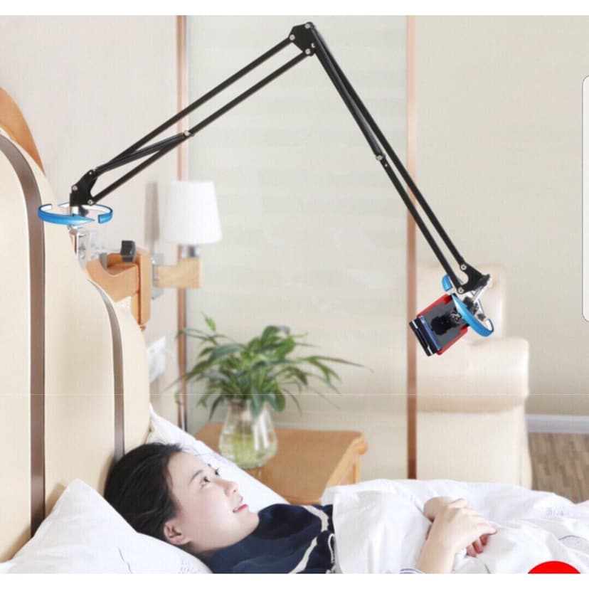 Ảnh Giá Đỡ Điện Thoại, Máy Tính Bảng 12 - 18cm, Ipad Xem Phim Lướt Web Livetream Kẹp Đầu Giường, Kẹp Bàn Chính Hãng Amalife 2