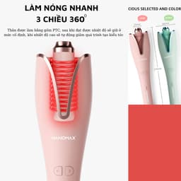 Thumbnail Máy Uốn Tóc Tự Động Xoay 360 Độ Nanomax Xn-389, Thiết Kế Xoay 3 In 1 Dễ Dàng Tạo Kiểu - Bảo Hành 6 Tháng 3