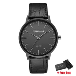 Thumbnail Đồng hồ nam CRRJU 2117L dây đeo da siêu mỏng chống thấm nước đơn giản 1