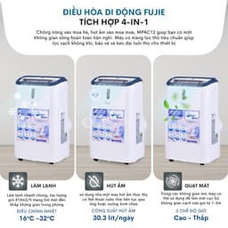 Thumbnail Máy lạnh đứng di động nhập khẩu FUJIE  Công suất làm lạnh 12000BTU - Bảo hành điện tử toàn quốc 2