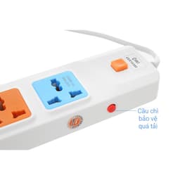 Thumbnail Ổ Cắm Điện Nối Dài COMET CES10302 2500W Dài 2m, 3 lỗ 3 chấu, có cầu chì bảo vệ 4