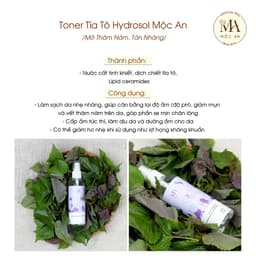 Thumbnail Toner Tía Tô Hydrosol Mờ Thâm Nám, Tàn Nhàng - Mộc An 100ml 3