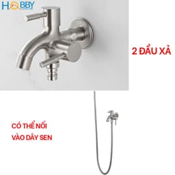 Thumbnail Vòi củ sen lạnh đa năng 2 đầu xả Inox 304 ren 21 Hobby home decor CS1 1