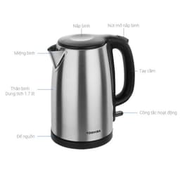 Thumbnail Bình đun siêu tốc Toshiba KT-17SH2NV - 1.7L - Inox 304 - Hàng chính hãng, bảo hành 12 tháng, chất lượng Nhật Bản 2