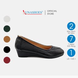 Thumbnail Giày da bò nữ 3p LUNASHOES 2103 búp bê mũi vuông đế tpr chống trơn bảo hành 2 năm siêu bền 1