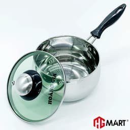 Thumbnail Nồi nấu cháo bột cho bé inox 304 2 đáy bếp từ nắp kính chống nóng HG Mart [Bảo hành 12 tháng] 2