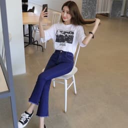 Thumbnail Quần jeans nữ DADUHEY ống loe thời trang 4
