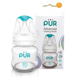 Thumbnail Bình sữa cổ thường Pur Advanced 60ml (có sẵn núm S 0-3th) - Tặng gói khăn ướt Pur 1