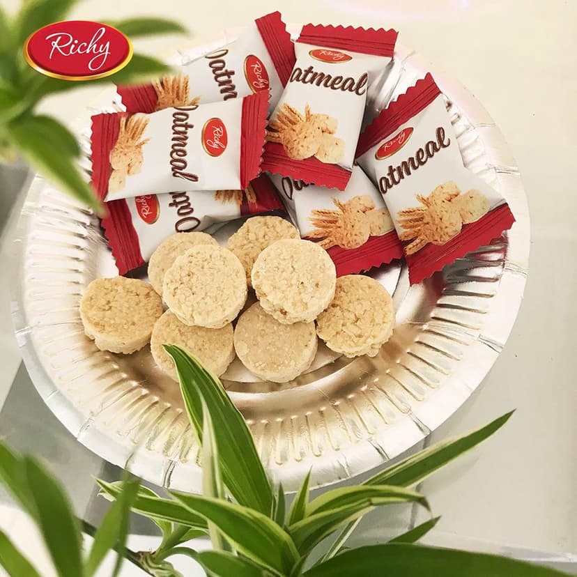 Ảnh Combo 2 túi Bánh Yến Mạch Richy Oatmeal vị sữa (250gr/túi) 4