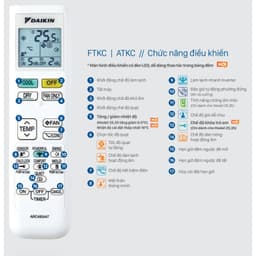 Thumbnail Remote ARC480A47 cho máy điều hòa Daikin FTKC25/35UAVMV ATKC25/35UAVMV 4
