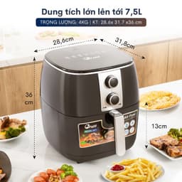 Thumbnail Nồi chiên không dầu cao cấp FujiE AF7 - 7.5L - Hàng chính hãng - Bảo hành điện tử 24 tháng 3