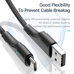 Thumbnail Cáp sạc nhanh Essager 3A Type C/Micro/iP Usb 0.25m/1m/2m/3M cho điện thoại Android 2