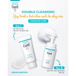 Thumbnail Combo làm sạch kép Sữa rửa mặt dạng bọt Curél 150ml và Gel tẩy trang Curél 130g 3