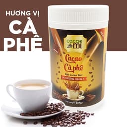 Thumbnail Bột cacao thuần chay thơm ngon đậm ca cao nguyên chất mix 4 vị cà phê, sữa dừa, socola hũ tiện lợi 3