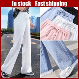 Thumbnail Daduhey Quần ống rộng phong cách trẻ trung cho nữ size S-3Xl 1