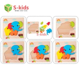 Thumbnail Đồ Chơi Bảng Ghép Hình Gỗ Nổi 3D, Bộ Tranh Xếp Hình S-Kids Cho Bé Phát Triển Kỹ Năng. 4