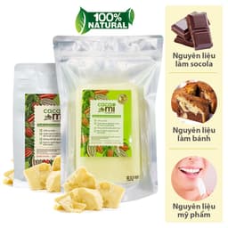 Thumbnail Bơ cacao nguyên chất từ hạt ca cao làm bánh socola chocolate, ăn chay CacaoMi Cocoa Butter 250g/500g 1