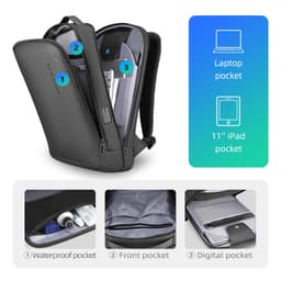 Thumbnail Ba Lô Công Sở MARK RYDEN Làm Từ Nylon YKK Có Khóa Kéo Dùng Đựng Laptop Tiện Lợi 2