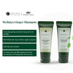 Thumbnail Cặp dầu gội đầu và dầu xả tóc thảo dược Weilaiya gừng trắng giúp ngăn rụng và kích thích mọc tóc size du lịch 20ml 4