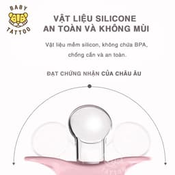 Thumbnail BABY TATTOO Ti Giả Silicone Chuyên Dùng Ban Đêm, Thiết Kế Đầu Ti Dẹp, Cho Bé Từ 0-18 tháng tuổi 1