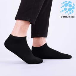 Thumbnail Vớ Cotton Cổ Ngắn Màu Trơn Thoáng Khí Detaunisex - VON1 3