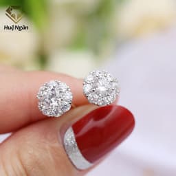 Thumbnail Bông tai bạc Ý 925 Huệ Ngân - Vòng tròn cá tính RYE141040 3