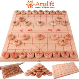 Thumbnail Bộ Cờ Tướng Gỗ Cao Cấp Bàn Cờ 40 x 35 Cm Kiêm Hộp Đựng Cờ – Chọn Size Quân Chính Hãng Amalife 1