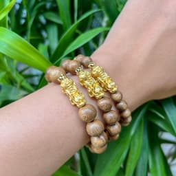 Thumbnail Vòng tay trầm hương mix Tỳ Hưu trầm tóc vườn Xưởng Mộc Việt mang lại may mắn bình an tài lộc 3