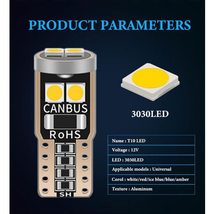 Ảnh LYMOYO 1 Đèn led T10 6smd 3030 dc12v Chất Lượng Cao 3
