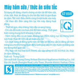 Thumbnail Philips Avent Máy hâm sữa và thức ăn siêu tốc SCF355/09 3