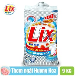 Thumbnail Bột giặt Lix Extra hương hoa 9Kg EB010 siêu làm trắng quần áo tăng gấp đôi sức mạnh lưu hương lâu cho giặt tay và máy 3