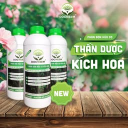 Thumbnail Phân bón hữu cơ kích hoa DOCNEEM cho hoa hồng, hoa lan, cây cảnh làm vườn, dung tích 1 lít 1