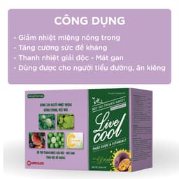 Thumbnail Bột sủi thanh nhiệt Livecool Nam Dược hương chanh dây(10 góix7gr) hỗ trợ giảm nhiệt miệng,nóng trong 3