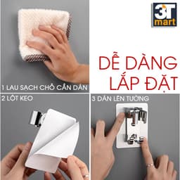 Thumbnail Giá đỡ vòi sen dán tường xoay 180° C'MON DC-02 4
