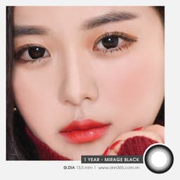 Thumbnail Lens Mắt Màu Đen ANN365 Dùng 6 Tháng Mirage Black Cận Đến 7 Độ 1