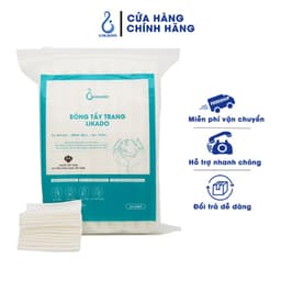 Thumbnail Bông tẩy trang 222 miếng Likado chất liệu Cotton túi 222 miếng 3 lớp dùng để tẩy trang sau khi trang điểm 2