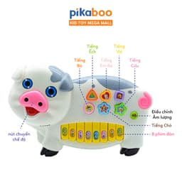 Thumbnail Đàn piano cho bé Pikaboo cao cấp, âm thanh chất lượng, đèn led sáng nhấp nháy, nhiều chế độ 3