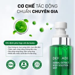 Thumbnail Xịt Mụn Lưng, Mờ Thâm, Giảm Viêm Nang Lông Derladie Herbal Extract Body Solution Mist 150Ml 3