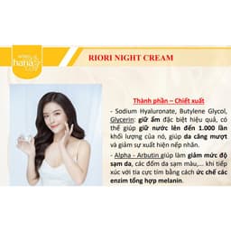 Thumbnail Kem Dưỡng Trắng Da Ban Đêm RIORI HANA NIGHT CREAM 30g 4