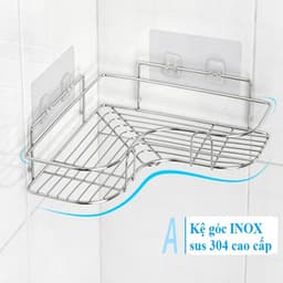 Thumbnail Kệ Góc Dán Tường INOX 304 Để Đồ Nhà Tắm Phòng Bếp Siêu Chắc - OENON 2