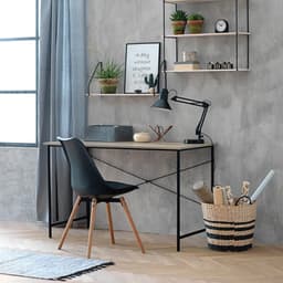 Thumbnail Bàn làm việc | JYSK Vandborg | gỗ công nghiệp khung kim loại xám/đen | 120x75x60cm 3