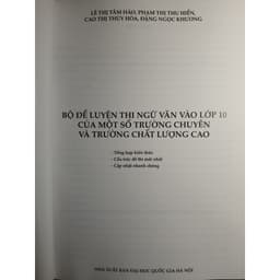 Thumbnail Sách - Bộ đề luyện thi Ngữ Văn vào lớp 10 của một số trường chuyên và trường chất lượng cao 1