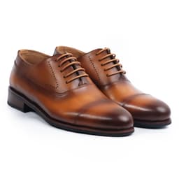 Thumbnail Giày Tây Cao Cấp TONKIN CAPTOE OXFORD - OF07 - Da Bò Ý Lót Trong Da Bò Mộc - Thương hiệu Be Classy 3