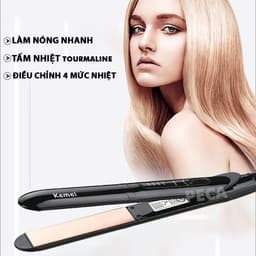 Thumbnail Máy duỗi tóc điều chỉnh 4 mức nhiệt độ Kemei KM-8889 phù hợp nhiều loại tóc, có thể duỗi uốn tạo nhiều kiểu tóc- HÀNG CH 4