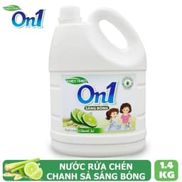 Thumbnail Nước rửa chén On1 hương chanh sả 1.4kg - gel rửa bát sạch bóng vết dầu mỡ N5202 3