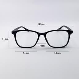 Thumbnail Gọng kính cận nam nữ dẻo mắt chữ nhật màu đen, trong suốt 7K6919. Tròng giả cận 0 độ chống ánh sáng xanh. 2